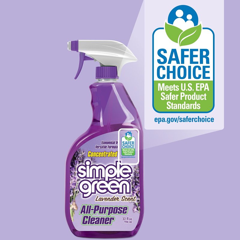 Simple Green 1610001200032 All-Purpose Cleaner, 32 fl-oz Spray Bottle, Liquid, Lavender, Purple