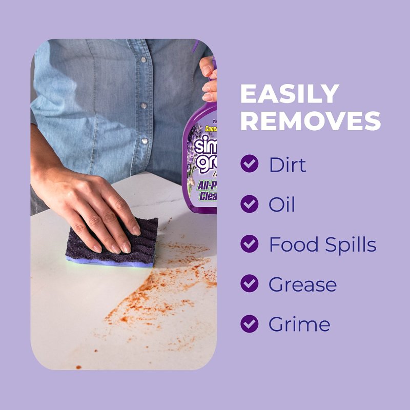 Simple Green 1610001200032 All-Purpose Cleaner, 32 fl-oz Spray Bottle, Liquid, Lavender, Purple