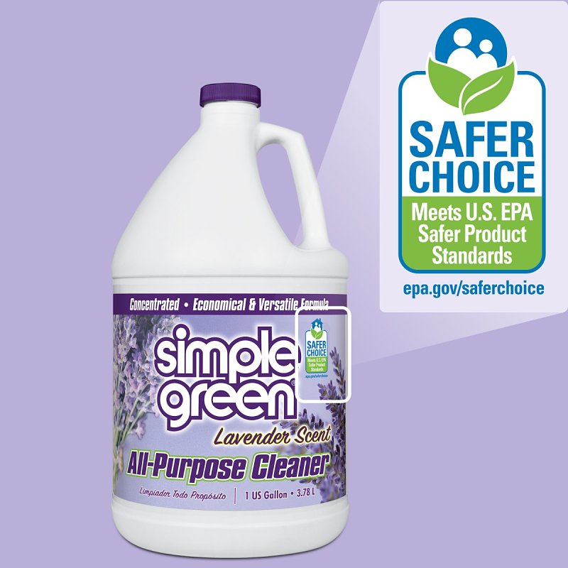 Simple Green 1610000600128 All-Purpose Cleaner, 1 gal Jug, Liquid, Lavender, Purple