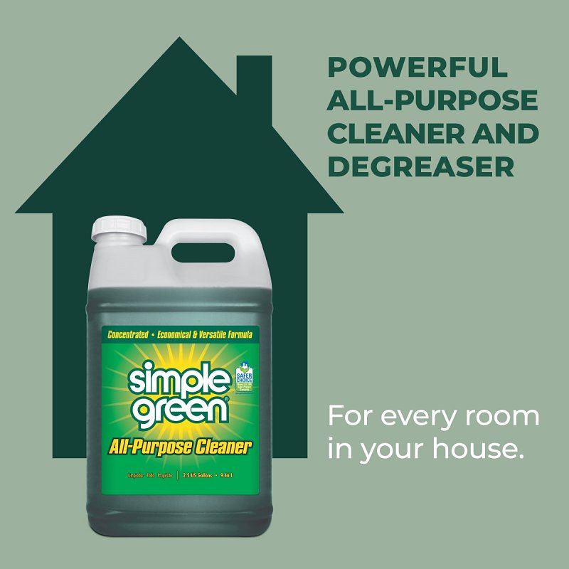 Simple Green 2710100213225 All-Purpose Cleaner, 2.5 gal, Liquid, Sassafras, Green