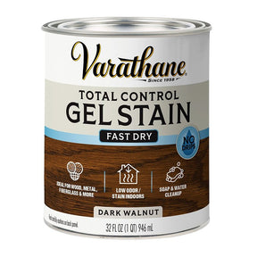 Varathane 394748 Total Control Stain, Dark Walnut, Gel, Paste, 1 qt, Pack of 2