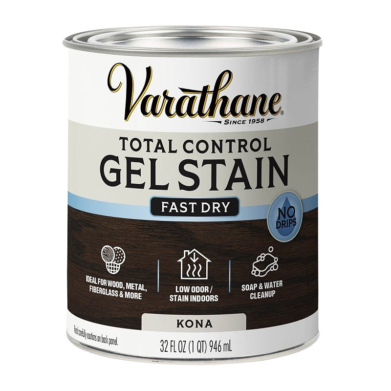 Varathane 394749 Total Control Stain, Kona, Gel, Paste, 1 qt, Pack of 2