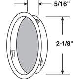 Prime-Line N 7209 Door Pull, 2-1/8 in Dia, 5/16 in D, Steel, Satin Nickel