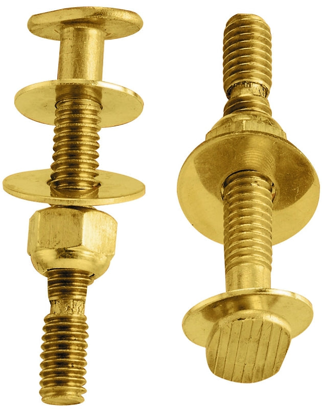 Plumb Pak PP830-56 Bolt Set, 5/16 in W x 2-1/4 in H Dimensions, Snap-Off, Brass