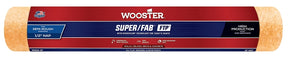 Wooster Super/Fab FTP RR924-18 Roller Cover, 1/2 in Thick Nap, 18 in L, Fabric Cover, Lager