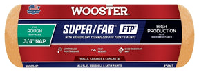 Wooster Super/Fab FTP RR925-9 Roller Cover, 3/4 in Thick Nap, 9 in L, Fabric Cover, Lager