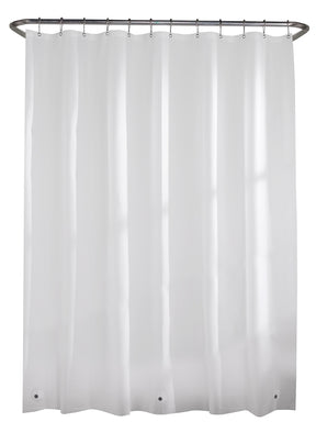 Zenna Home LPRMWWL Shower Curtain Liner, 72 in L, 70 in W, PEVA, White