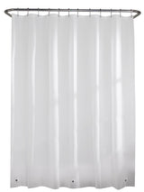 Zenna Home LPRMWWL Shower Curtain Liner, Mediumweight, 72 in L, 70 in W, PEVA, White