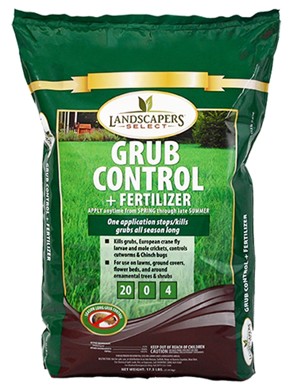 Landscapers Select 902735 Grub Control Fertilizer Bag, Granular, 20-0-4 N-P-K Ratio, 5 sq-ft Coverage