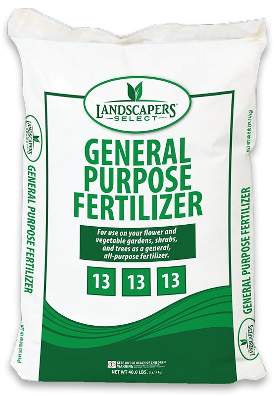 Landscapers Select 902744 Lawn and Garden Fertilizer, 40 lb Bag, Granular, 13-13-1 N-P-K Ratio