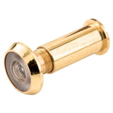Defender Security U 9891 Door Viewer, 200 deg Viewing, 1-3/8 to 2-1/8 in Thick Door, Glass, Brass