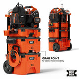 Klein Tools MODbox Series 54200MBX Medium Toolbox, 100 lb, Polymer, Orange, 22 in L x 12.1 in H Outside