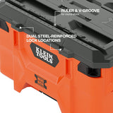 Klein Tools MODbox Series 54200MBX Medium Toolbox, 100 lb, Polymer, Orange, 22 in L x 12.1 in H Outside
