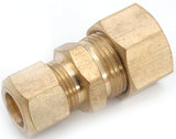 Anderson Metals 750082-0604 Tube Reducing Union, 3/8 x 1/4 in, Compression, Brass