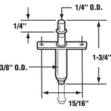 Prime-Line N 6612 Door Pivot, 3/8 in Dia Base, Steel