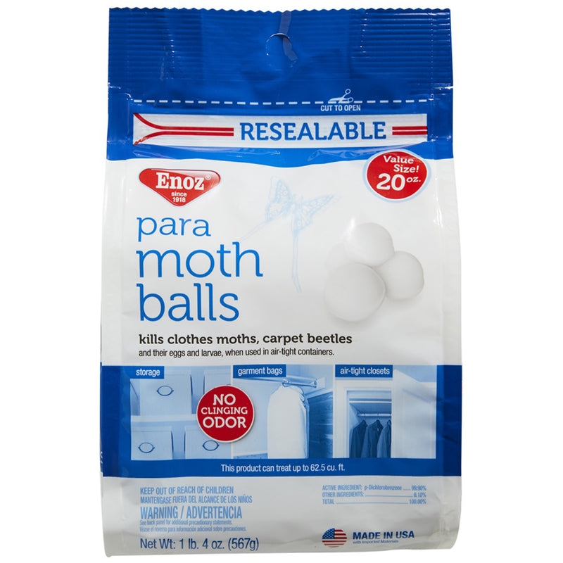 Enoz Para Moth Balls Solid For Moths 20 oz, Pack of 6