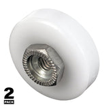 Prime-Line M 6001 Flat Edge Shower Door Roller, Plastic/Steel, White, For: 3/4 in Tall, J-Shaped Tracks