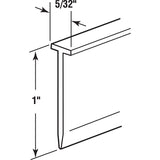 Prime-Line M 6211 Swinging Shower Door Bottom Seal, Vinyl, Clear
