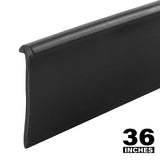Prime-Line M 6230 Shower Door Bottom Seal, Half-Round, Vinyl, Black, Pack of 6