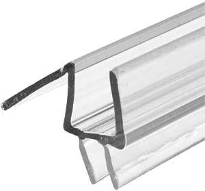 Prime-Line M 6258 Sweep, 3/8 in W, 1/2 in H, Vinyl Seal/Brush, Clear, Pack of 4