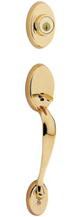 Kwikset 800CE LIP L03 SMT 6AL Exterior Handleset, Chelsea Design, Polished Brass, 3 Grade, Re-Key Technology: SmartKey