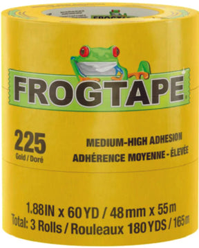 Shurtape 105320 Frogtape 225 Gold Performance Grade Masking Tape, 1" x 180', Gold
