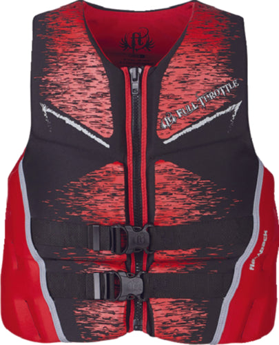 Full Throttle 14250010007022 Men's Adult Rapid Dry Flex Back Life Jacket, 3XL, Red