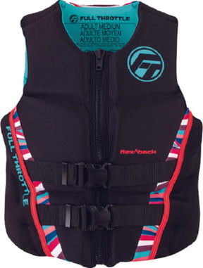 Full Throttle 14250010582022 Women's Adult Rapid Dry Flex Back Life Jacket, Small, Pink