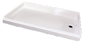 Specialty Recreation SP2440WR Right Drain Shower Base, 24″ x 40″, White