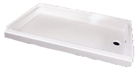 Specialty Recreation SP2440WR Right Drain Shower Base, 24″ x 40″, White
