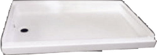 Specialty Recreation SP2440WL Left Drain Shower Base, 24″ x 40″, White