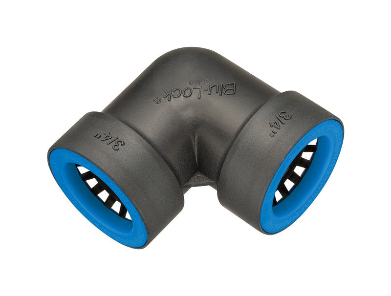 Orbit Blu-Lock 3/4 in. Push X 3/4 in. D Push Elbow Connector, Pack of 15