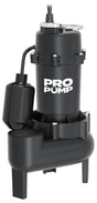 PRO PUMP SW50CIT Sewage Pump, 1/2 hp, Cast Iron