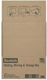Scotch 8016.2FB Folded Box, L, 16 in L, Brown