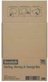 Scotch 8016.2FB Folded Box, L, 16 in L, Brown