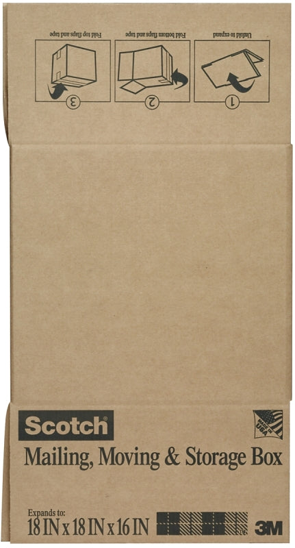 Scotch 8018FB-LRG Folded Box, L, Brown