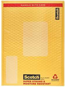 Scotch 8915 Smart Mailer, 10-1/2 x 15 in, Yellow, Self-Seal Closure, Pack of 20