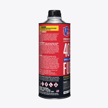 VP Racing Fuels Small Engine Ethanol-Free 2-Cycle 40:1 Pre-Mixed Fuel 1 qt, Pack of 8