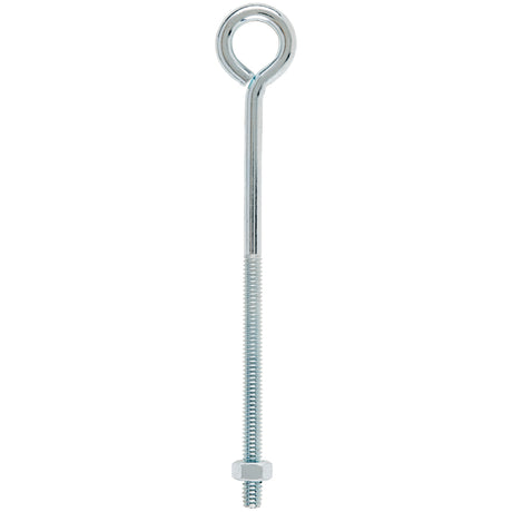 Hampton 1/4 in. X 6 in. L Zinc-Plated Steel Eyebolt Nut Included, Pack of 10
