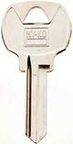 Hy-Ko 11010NA6 Key Blank, Brass, Nickel, For: National Cabinet, House Locks and Padlocks, NA6 Key Number, Pack of 10