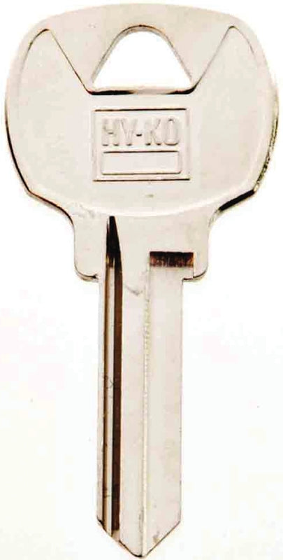 Hy-Ko 11010NA6 Key Blank, Brass, Nickel, For: National Cabinet, House Locks and Padlocks, NA6 Key Number, Pack of 10