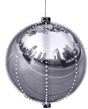 Santas Forest 60832 Ornament, 6 in H, Round Bulb, Plastic, Silver, Internal Light/Music: Internal Light, Pack of 2