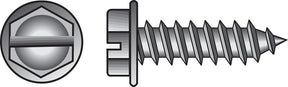 HILLMAN No. 14 Ga. X 1-1/2 in. L Slotted Hex Washer Head Sheet Metal Screws 100 pk