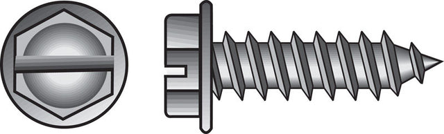 HILLMAN No. 14 Ga. X 1-1/2 in. L Slotted Hex Washer Head Sheet Metal Screws 100 pk