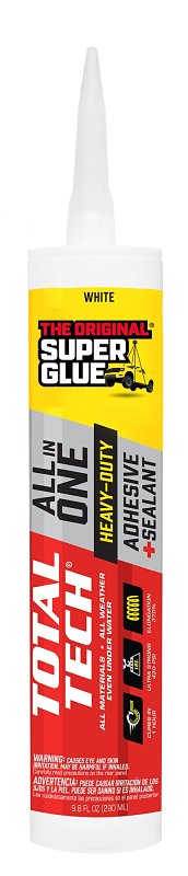 The Original Super Glue 11711001 Construction Adhesive, White, 9.8 oz Cartridge