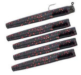 Matzuo America 5718-0525 Ned Style Rigs, 3 in Worm, 5-Hook, Black/Red Lure
