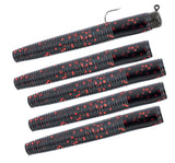 Matzuo America 5718-0525 Ned Style Rigs, 3 in Worm, 5-Hook, Black/Red Lure