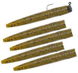 Matzuo America 5718-0513 Ned Style Rigs, 3 in Worm, 5-Hook, Green Pumpkin Lure