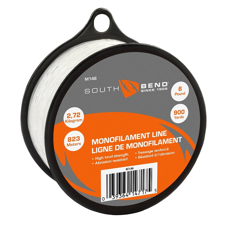 South-Bend M146 Fishing Line, 900 yd L, Monofilament, Clear, 6 lb