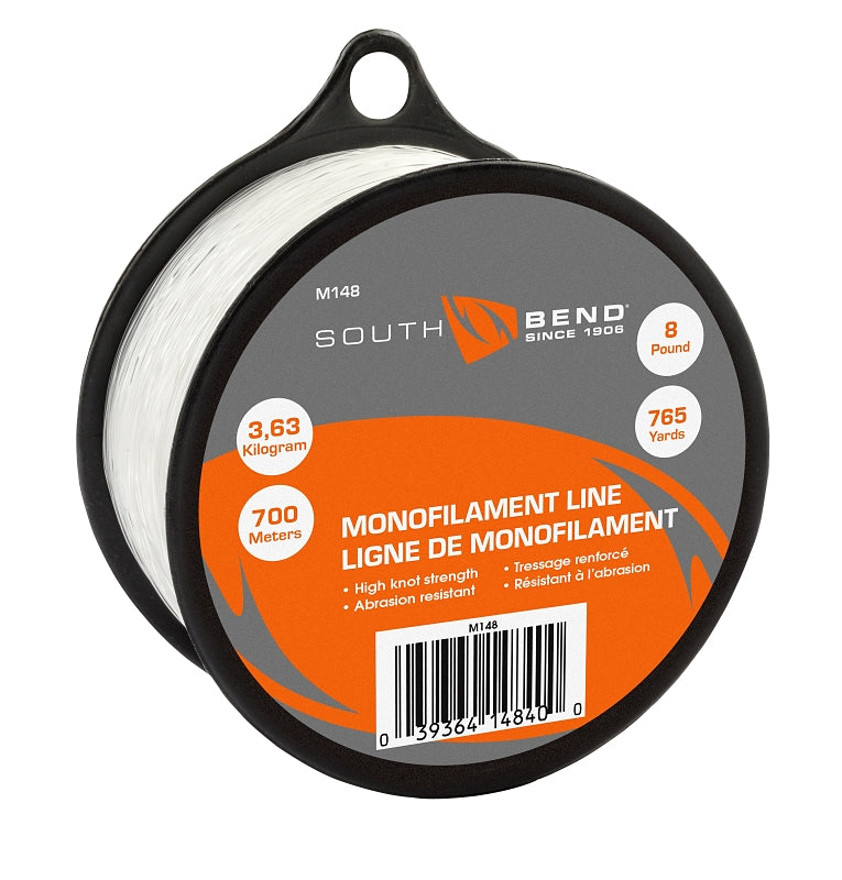 South-Bend M148 Fishing Line, 765 yd L, Monofilament, Clear, 8 lb